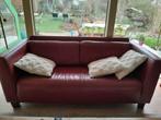 bordeau tweezit zetel, Ophalen, Gebruikt, Leder strak, Minder dan 75 cm