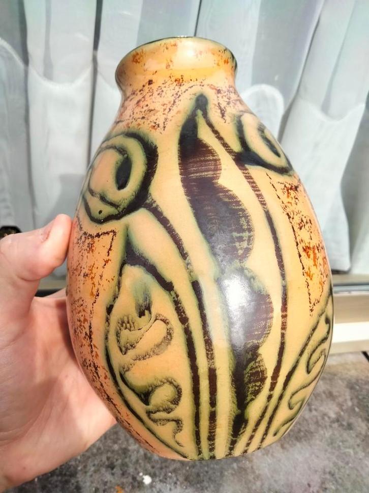 1920s Art Deco vaas keramiek, Antiquités & Art, Antiquités | Accessoires de maison, Enlèvement ou Envoi