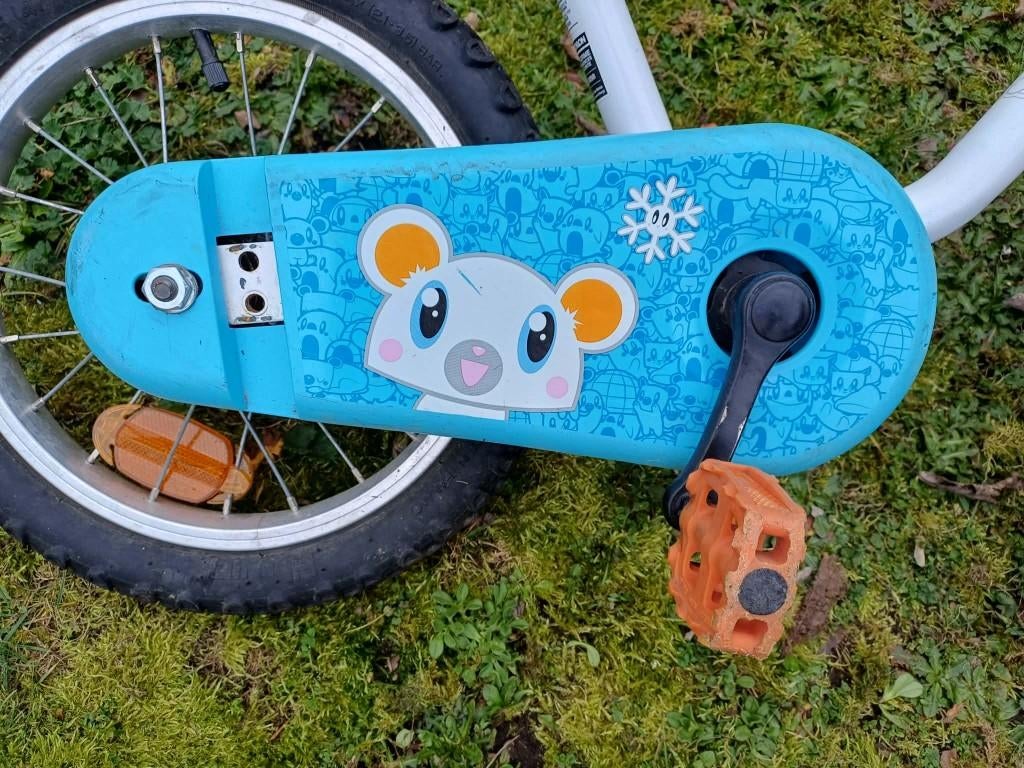 B’Twin Arctic 100 – 14 inch kinderfiets, Fietsen en Brommers, Ophalen, Zijwieltjes, Gebruikt, Minder dan 16 inch