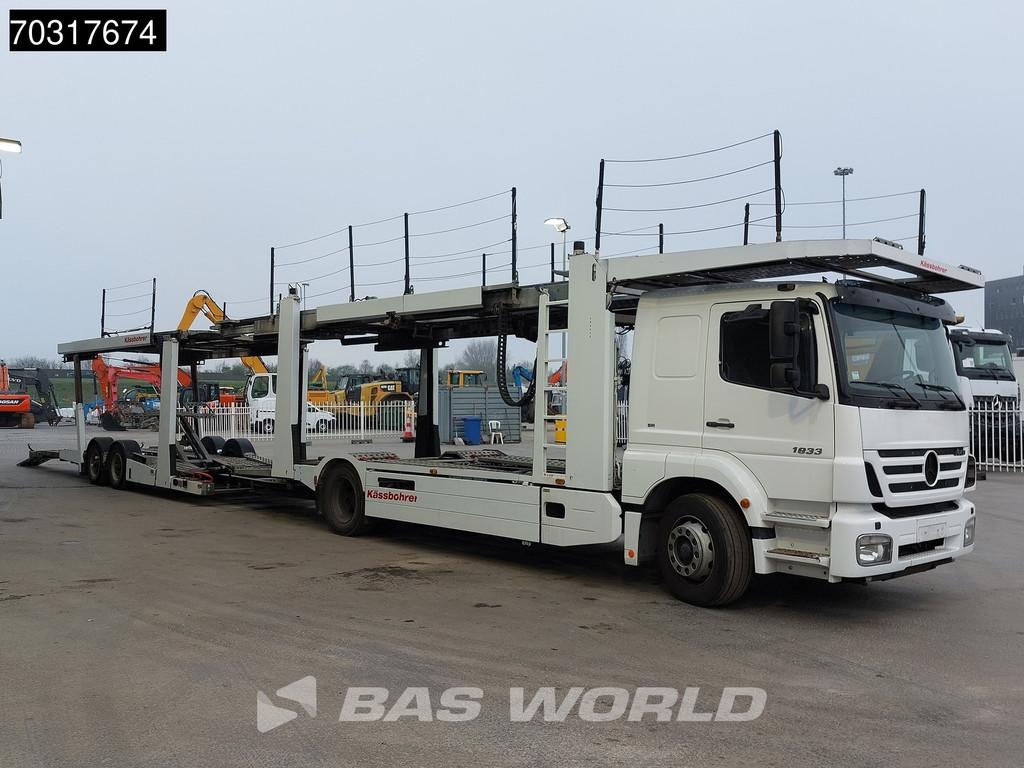 Mercedes Axor 1833 4X2 Kassbohrer SSV-01 car transporter com, Automaat, Cruise Control, Wit, Mercedes-Benz