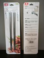 Baguettes chinoises en acier inoxydable, Neuf, Résiste au lave-vaisselle, Couverts en vrac, Enlèvement ou Envoi