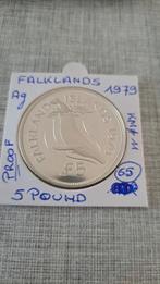 Les 5 livres des îles Malouines en 1979, à l'épreuve de l'ag, Timbres & Monnaies, Monnaies | Amérique, Enlèvement ou Envoi