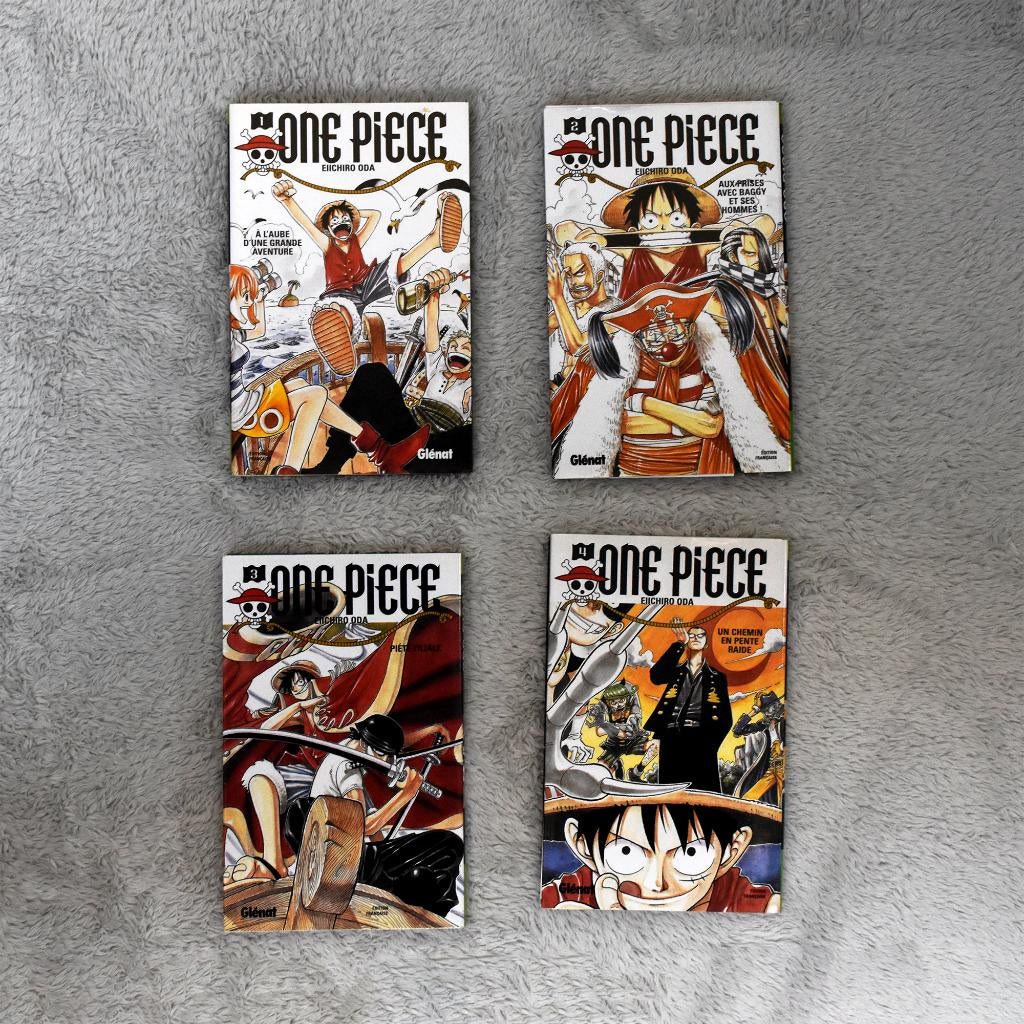 One Piece tomes 1 à 4 FR, Livres, Eiichiro Oda, Série complète ou Série, Comme neuf, Enlèvement