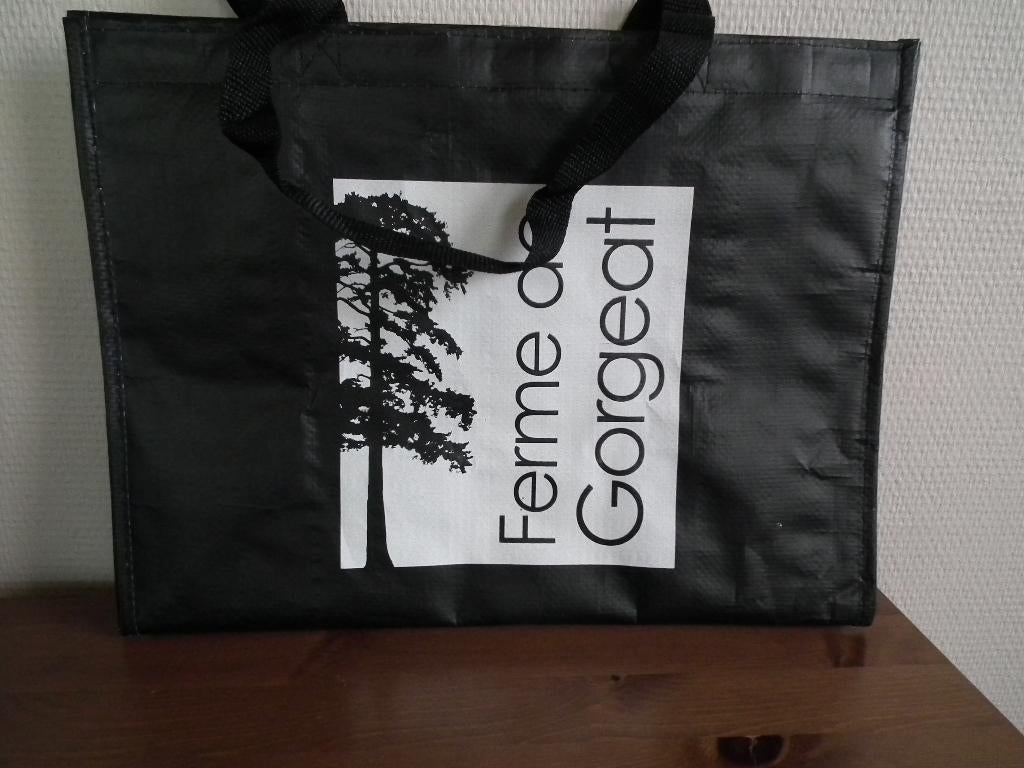 Sac isotherme noir & blanc (Ferme Gorgeat) 40x30x18 cm, Envoi, Blanc