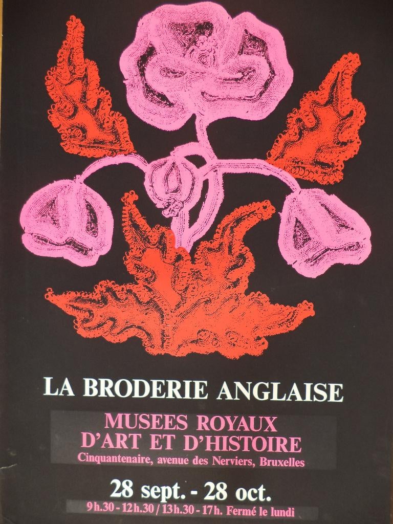 affiche VTG 1973 La Broderie Anglaise Parc Cinquantenaire, Collections, Enlèvement ou Envoi