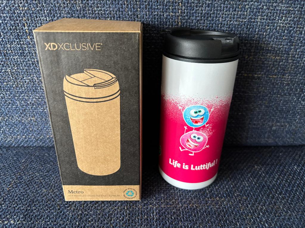 Lutti beker ( xd xclusive metro rvs ) nieuw, Verzamelen, Merken en Reclamevoorwerpen, Nieuw, Gebruiksvoorwerp, Ophalen of Verzenden