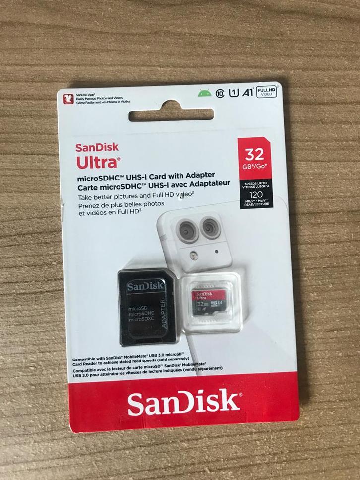 SanDisk Ultra microSDHC-I 32 Go + adaptateur (non ouvert), TV, Hi-fi & Vidéo, Photo | Cartes mémoire, Neuf, MicroSDHC, 32 GB, Appareil photo