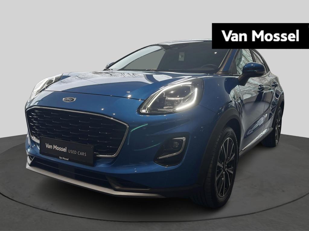 Ford Puma 1.0i Ecoboost MHEV 92kW Aut. Titanium, Auto's, Ford, Stof, 1404 kg, Blauw, Bedrijf