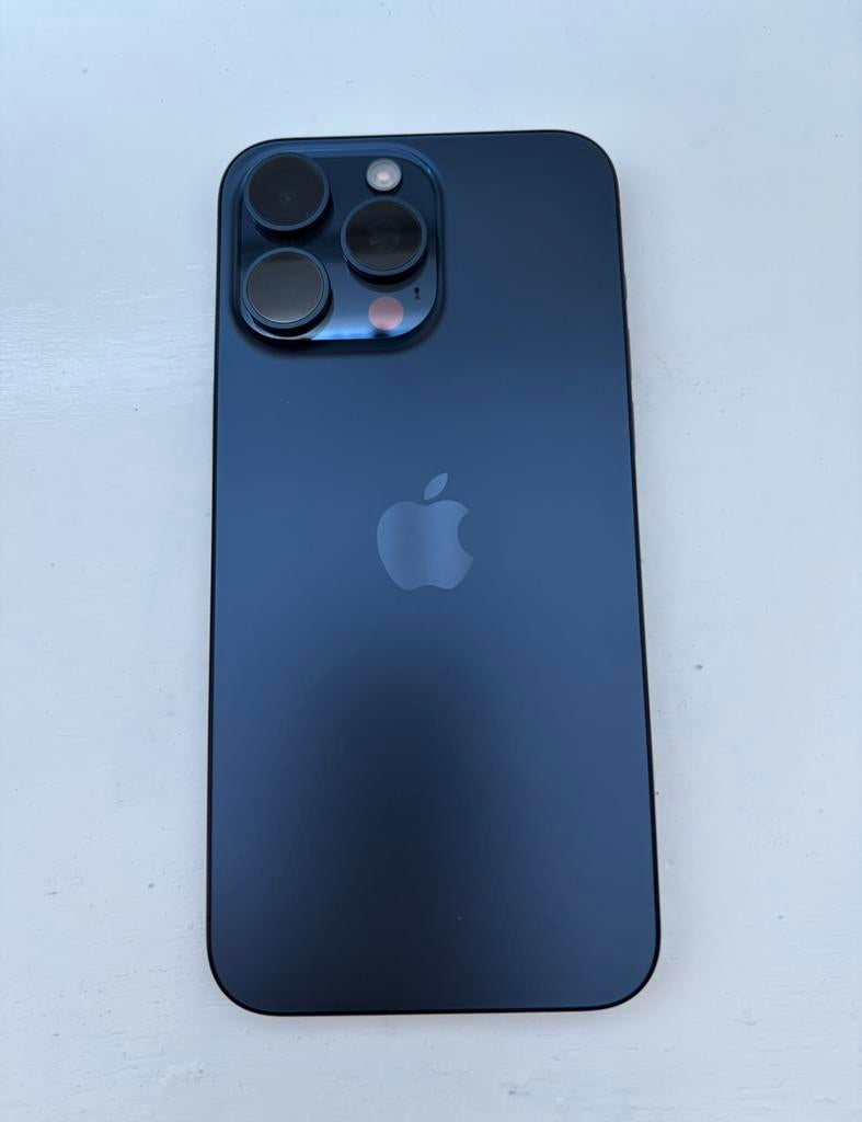 iPhone 15 Pro Max, Telecommunicatie, Mobiele telefoons | Apple iPhone, Blauw, IPhone 15 Pro Max, Zo goed als nieuw, Ophalen