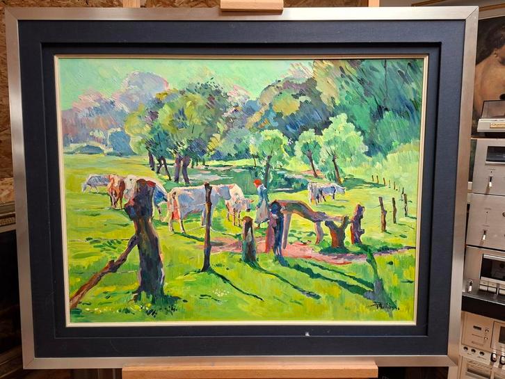 Het weiland, Antiek en Kunst, Kunst | Schilderijen | Klassiek, Ophalen