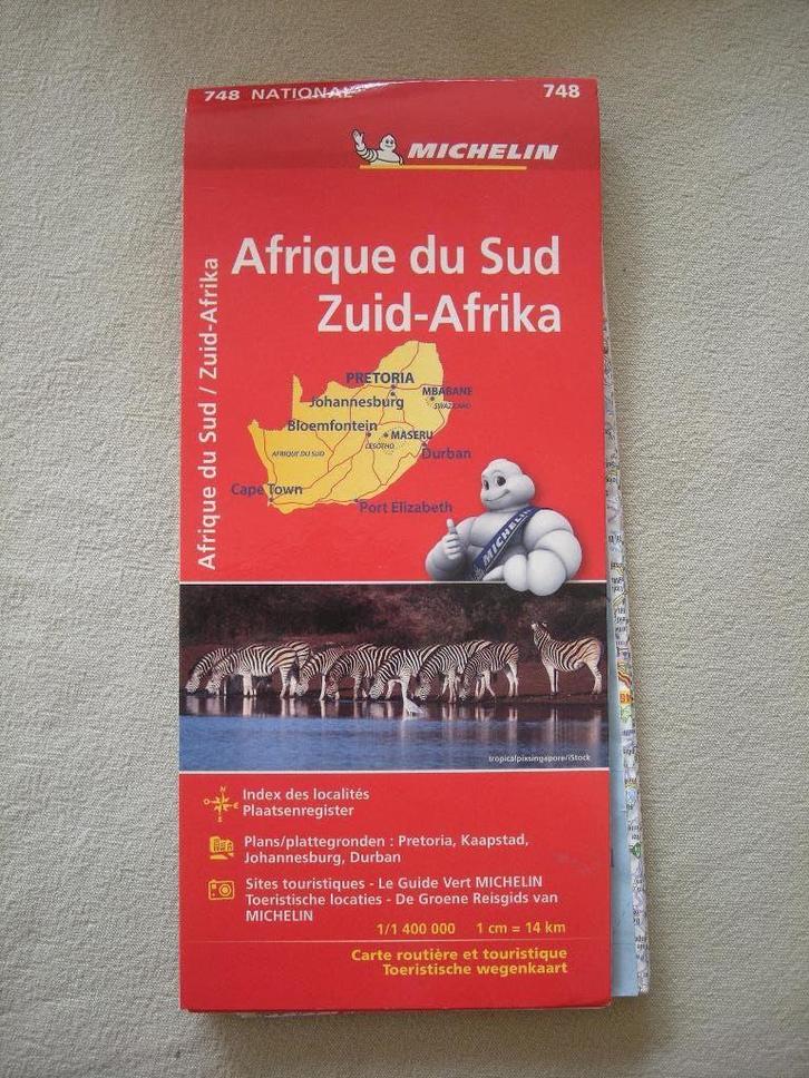 Kaart Zuid-Afrika Michelin 748, Boeken, Atlassen en Landkaarten, Zo goed als nieuw, Landkaart, Overige gebieden, 2000 tot heden