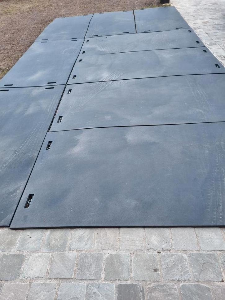 Rijplaten in kunstof, Tuin en Terras, Tegels en Klinkers, Nieuw, Overige typen, Kunststof, 10 m² of meer, Ophalen