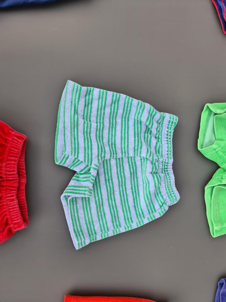 grijs met groene strepen, korte broek 74-80, Kinderen en Baby's, Babykleding | Maat 74, Ophalen, Zo goed als nieuw