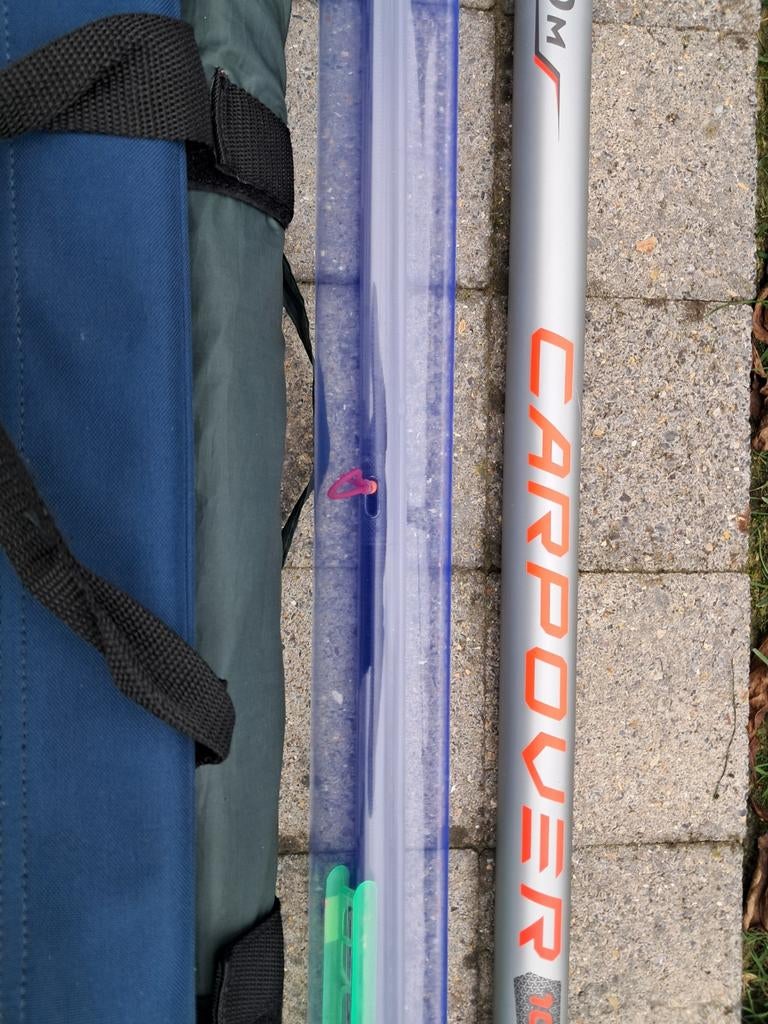 Vaste hengel in foudraal met paraplu, Ophalen, Vaste hengel