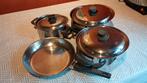 kookpotten en pan (geen inductie) - Hamme, Huis en Inrichting, Keuken | Potten en Pannen, Ophalen, Inox, Gebruikt, Keramische plaat