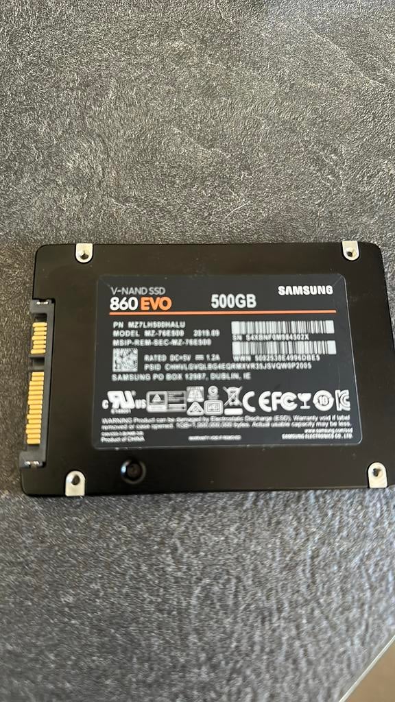 Samsung v-nand ssd 860 EVO, Computers en Software, Harde schijven, 2,5 inch, Gebruikt, Ophalen of Verzenden, Desktop