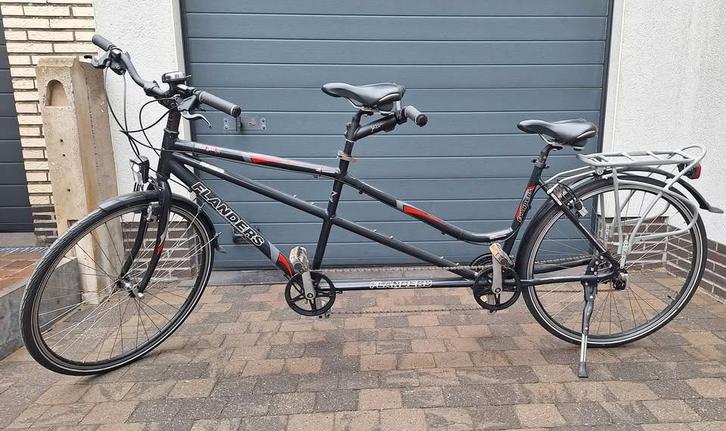Flanders tandem stadsfiets, Fietsen en Brommers, Fietsen | Tandems, Zo goed als nieuw, Minder dan 10 versnellingen, Ophalen