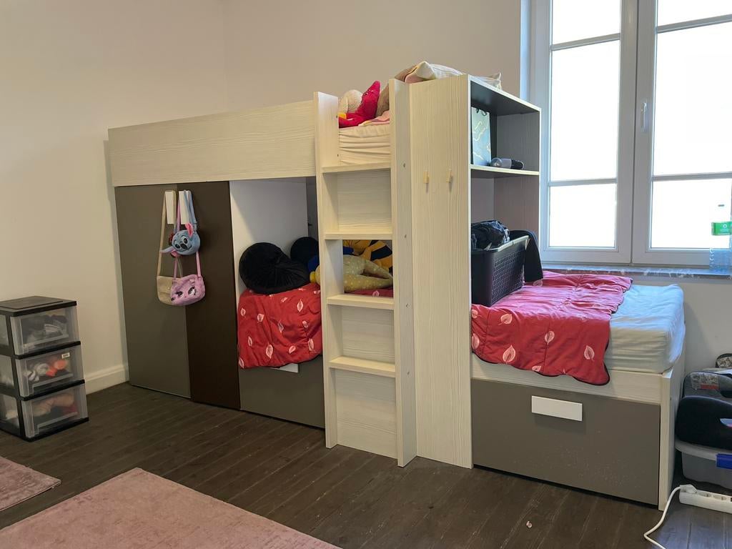 Lit superposé pour enfants, adolescents 90 x 190 cm, Enlèvement, Comme neuf