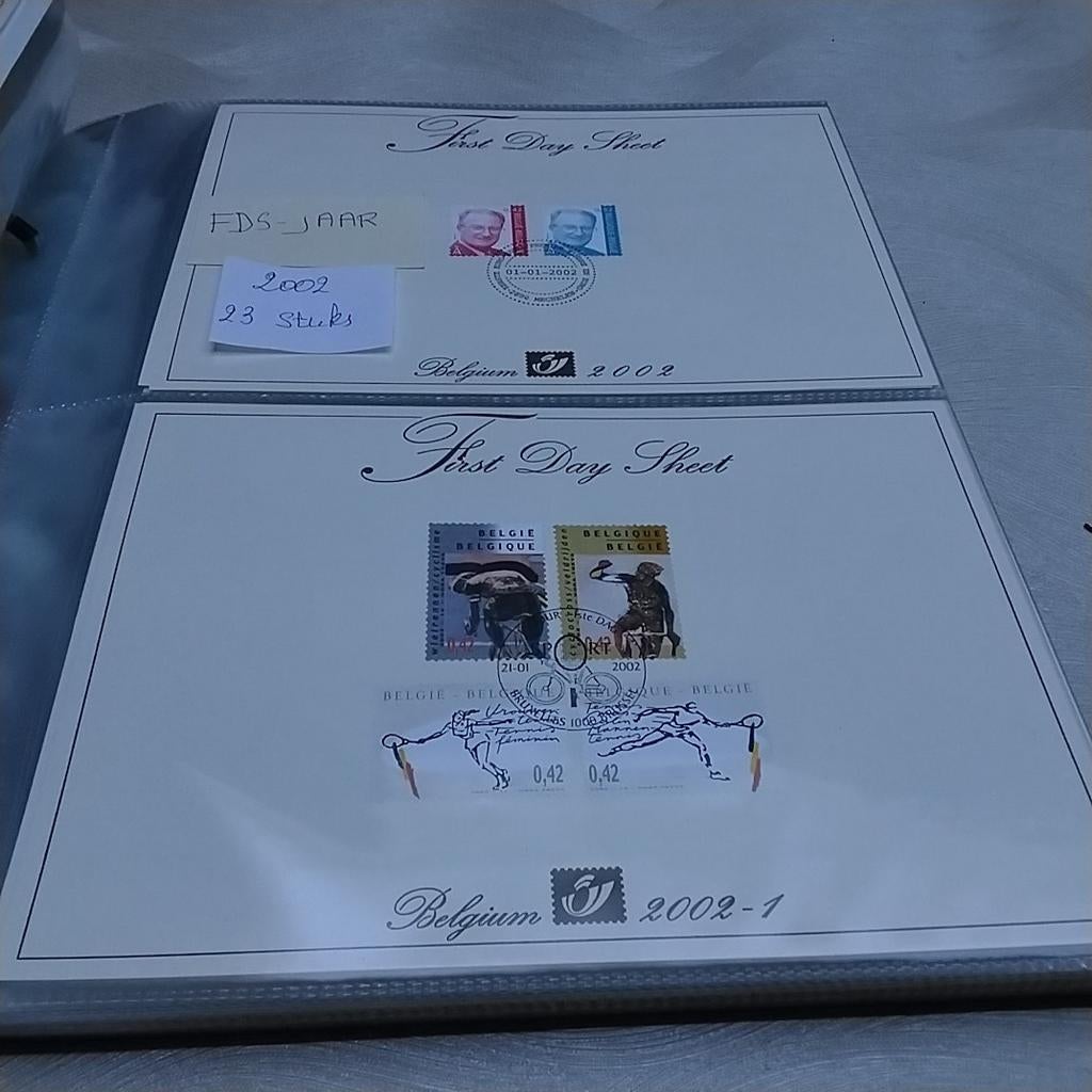 BELGIUM FDS année 2002, 23 pièces, Timbres & Monnaies, Enlèvement ou Envoi