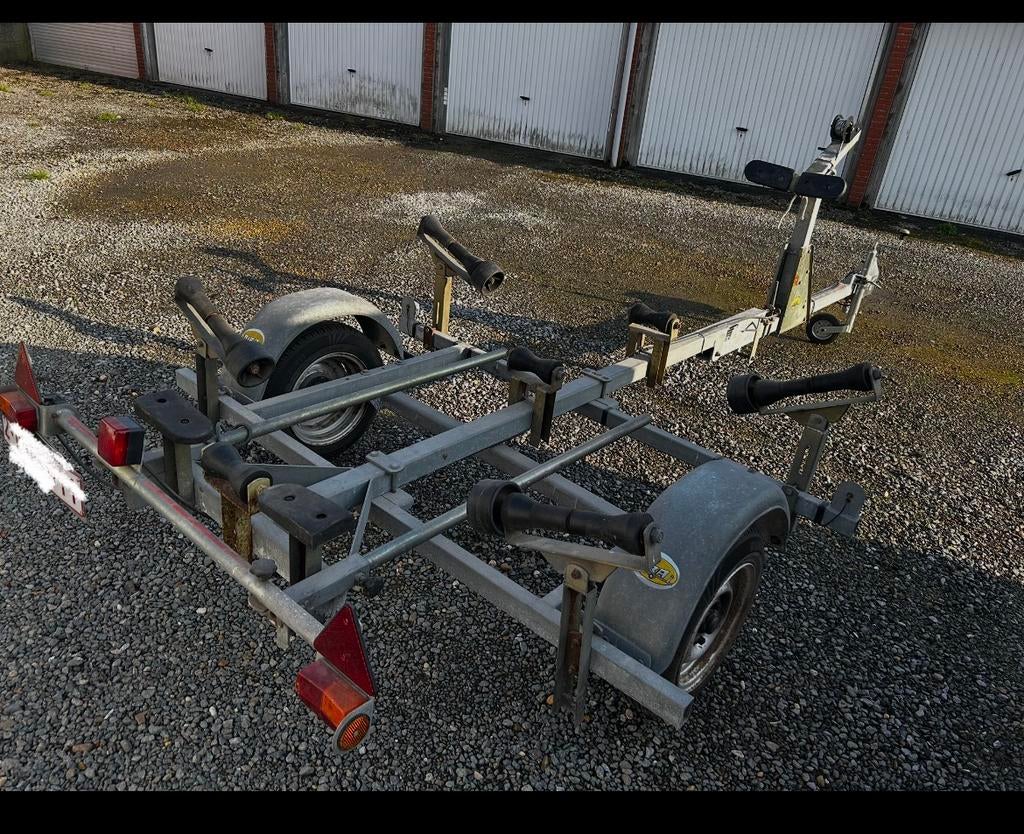 Riba boottrailer voor boten tot 4.50, Ophalen, Zo goed als nieuw, Kantelbaar