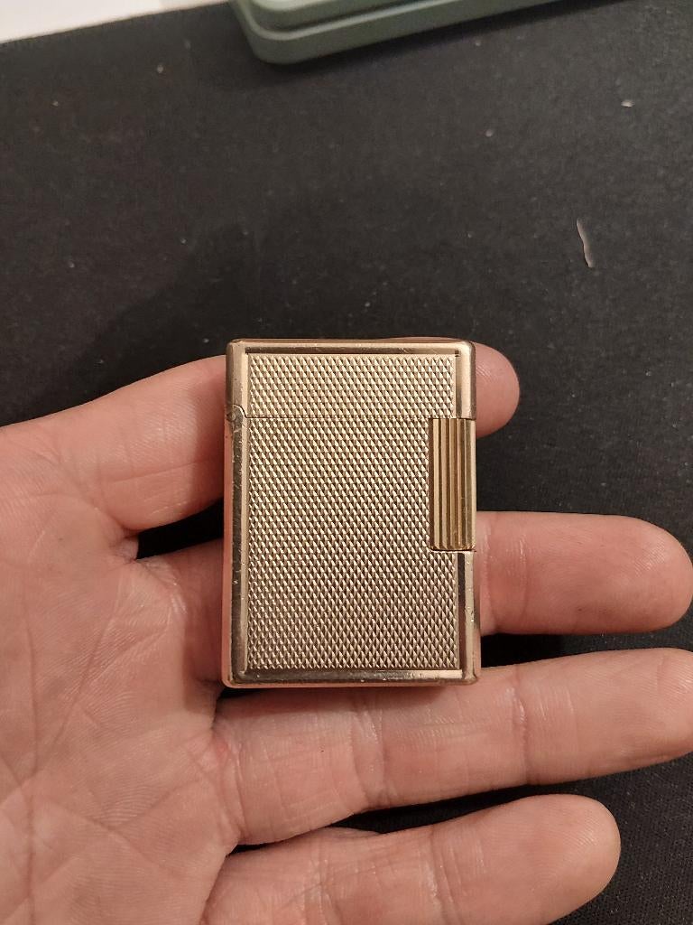 Vintage gold plated ligne 1 st dupont ready, Ophalen of Verzenden, Gebruikt, Aansteker