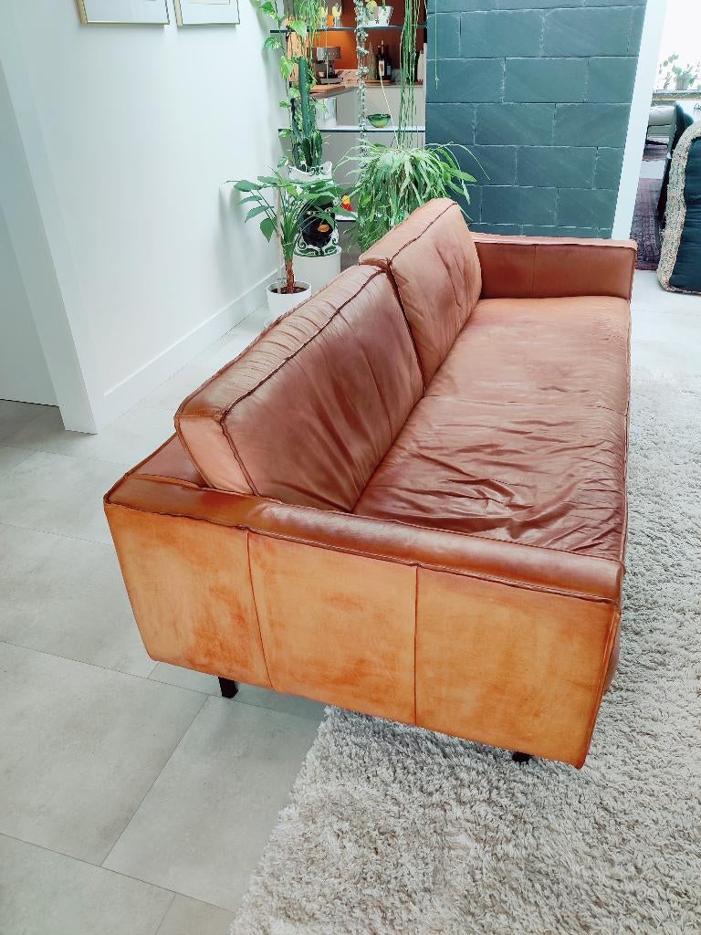Salon 2,5 zit in kalfsleder Zyso, Huis en Inrichting, Zetels | Zetels, Ophalen, Gebruikt, Driepersoons, Leer