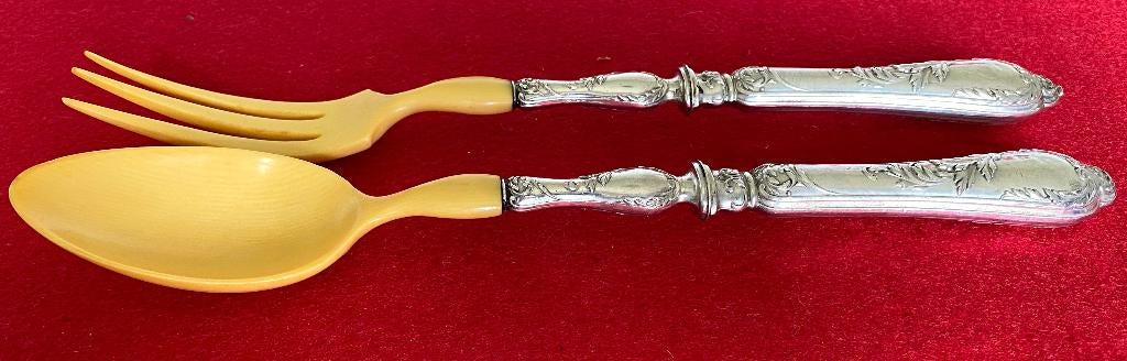 Magnifique Couverts de Service en Argent Art Nouveau, Antiquités & Art, Antiquités | Couverts, Enlèvement ou Envoi