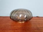 Plafondlamp van gerookt bubbelglas, jaren 70, Ophalen of Verzenden