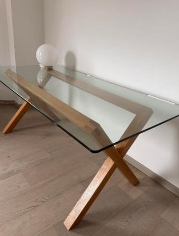 table ou bureau design, Maison & Meubles, Tables | Tables à manger, Comme neuf, 50 à 100 cm, 150 à 200 cm, Rectangulaire, Chêne