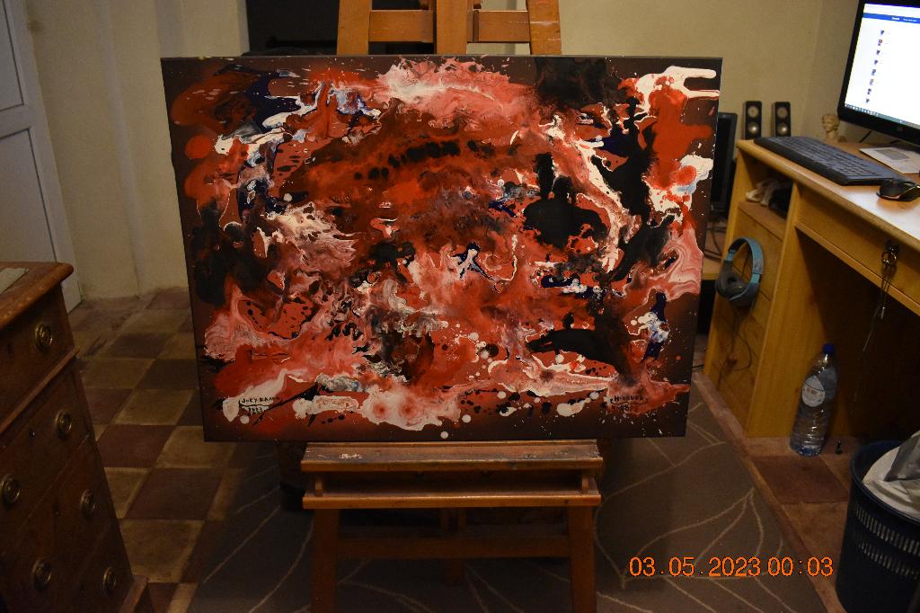 Abstracte schilderkunst Serie No (17), door Joky Kamo, Ophalen