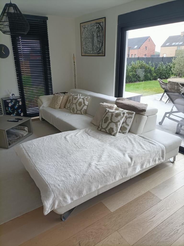 Divan 370cm, Maison & Meubles, Enlèvement, Blanc, 210 cm