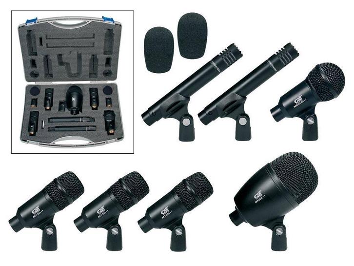 DRUMMICROFOONSET 7 MICRO'S GATT AUDIO DKIT-7, Musique & Instruments, Microphones, Neuf, Micro pour instrument, Enlèvement ou Envoi