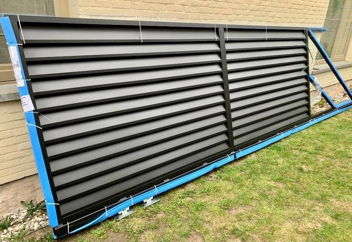 Schuifpoort automatisch met motor nieuw, Tuin en Terras, Tuinpoorten, Nieuw, Schuifpoort, Staal, Ophalen