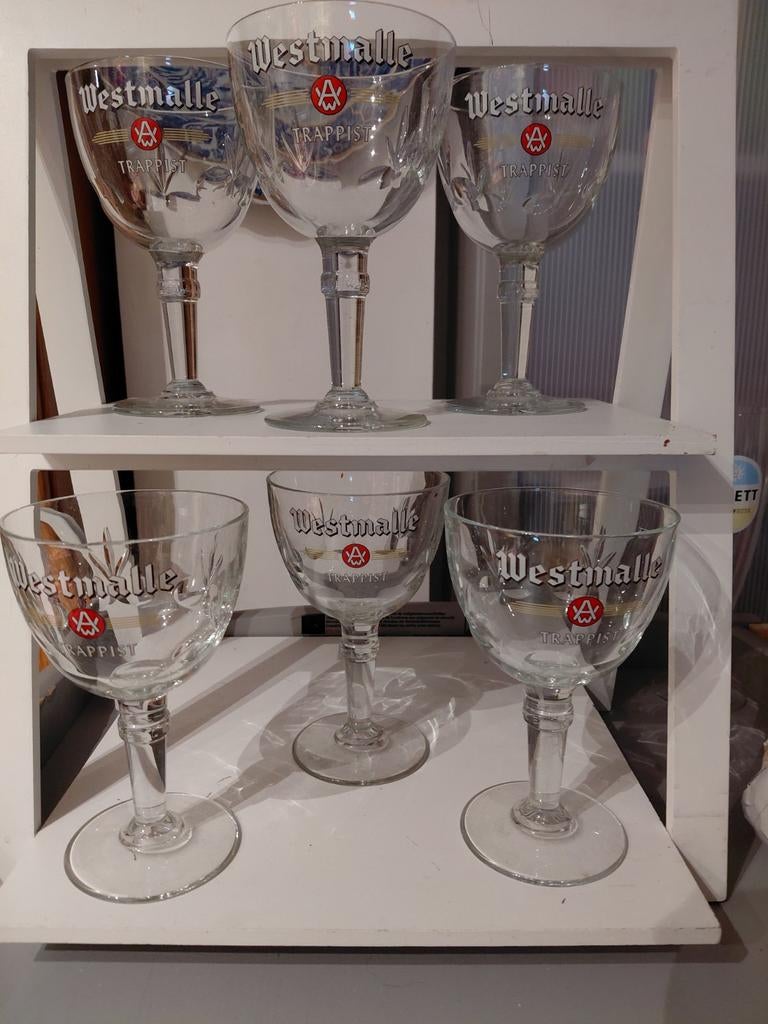 6 x verres Westmalle, Enlèvement ou Envoi
