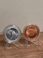 Kangaruin Munten Set - Zilver & Koper, Postzegels en Munten, Edelmetalen en Baren, Ophalen of Verzenden, Zilver