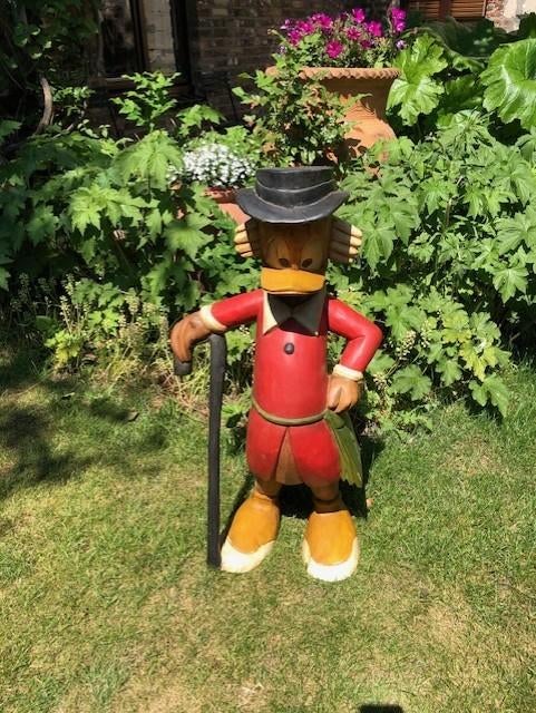 Houten Dagobert Duck beeld, Verzamelen, Disney, Ophalen