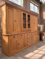 Massief houten buffetkast/vitrinekast 300cm art:91/26, Huis en Inrichting, Ophalen, Met deur(en), 200 cm of meer, Belgie