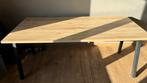 Grand bureau chêne et metal, Maison & Meubles, Enlèvement, Utilisé, Bureau