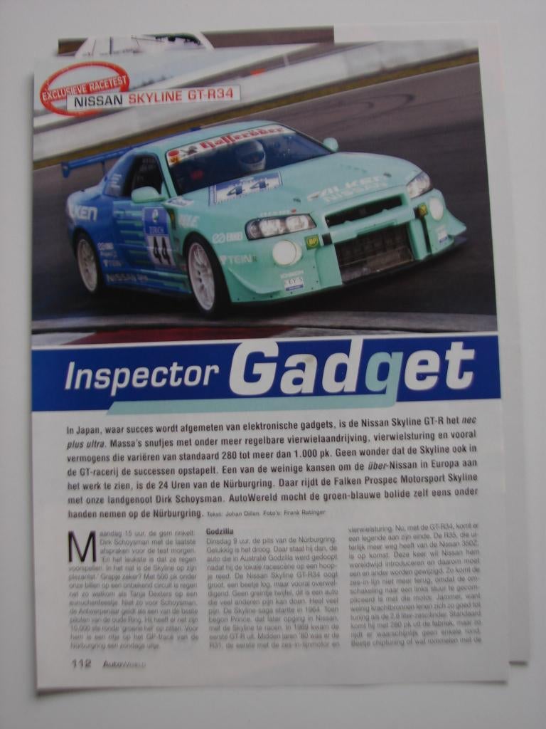 L'article de la Nissan Skyline GT-R34, Enlèvement ou Envoi, Comme neuf, Nissan