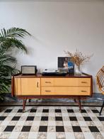 Vintage sixties dressoir | platenspeler meubel | kast retro, 25 à 50 cm, 100 à 150 cm, Enlèvement, Utilisé
