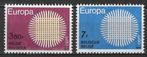 Belgique 1970 - Yvert/OBP 1530-1531 - Europe (PF), Envoi, Non oblitéré, Neuf, Europe