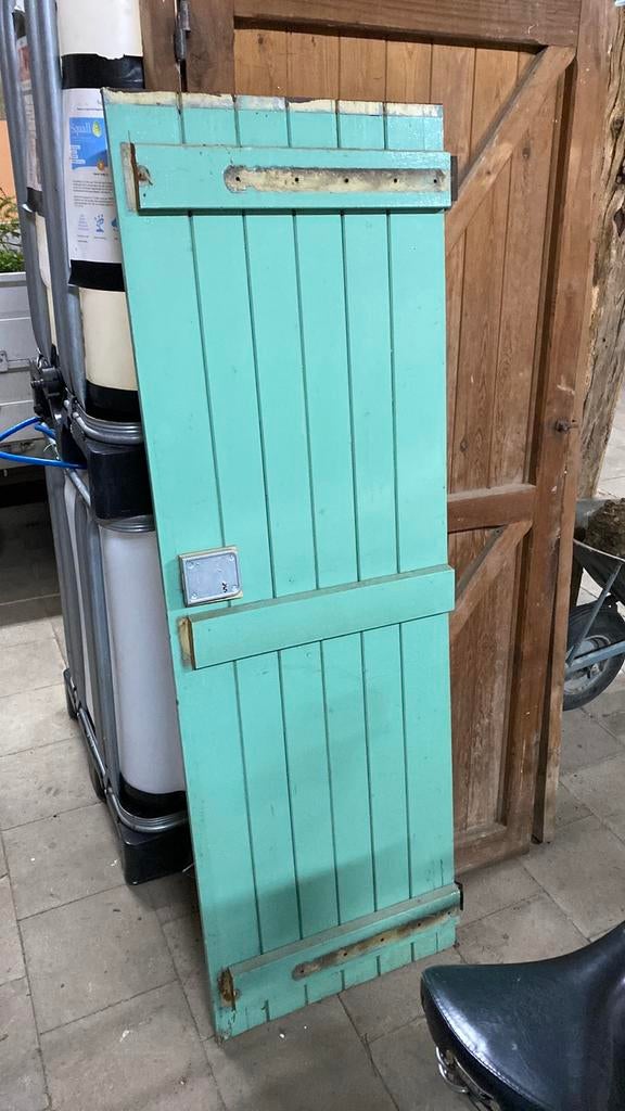 Oud deurtje incl slot en scharnieren 58x 117cm, Doe-het-zelf en Bouw, Deuren en Vliegenramen, Ophalen, Kunststof, Gebruikt, Minder dan 80 cm