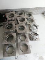 24 inbouwplafondspots, ledlamp inbegrepen, Huis en Inrichting, Lampen | Spots, Gebruikt, Metaal of Aluminium, Ophalen of Verzenden