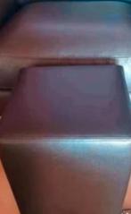 Lederen Salon Driedelig. Met voetbankje., Ophalen, Gebruikt, Minder dan 75 cm, 150 tot 200 cm