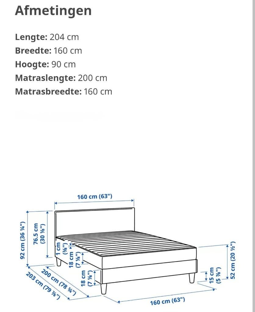 Boxspring Grijs, Maison & Meubles, Chambre à coucher | Lits, Gris, Comme neuf, Enlèvement, 200 cm