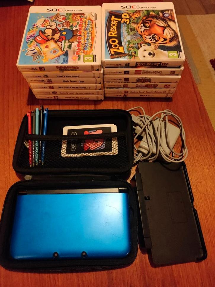 Ultieme Nintendo 3DS XL Blauw Pack - 12 Topgames, Games en Spelcomputers, Spelcomputers | Nintendo 2DS en 3DS, 3DS, Blauw, Ophalen of Verzenden