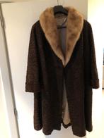 Astrakan bontjas (kraag & mouwomslag in Vison)(NIEUWSTAAT), Kleding | Dames, Ophalen, Bruin, Maat 42/44 (L), Nieuw