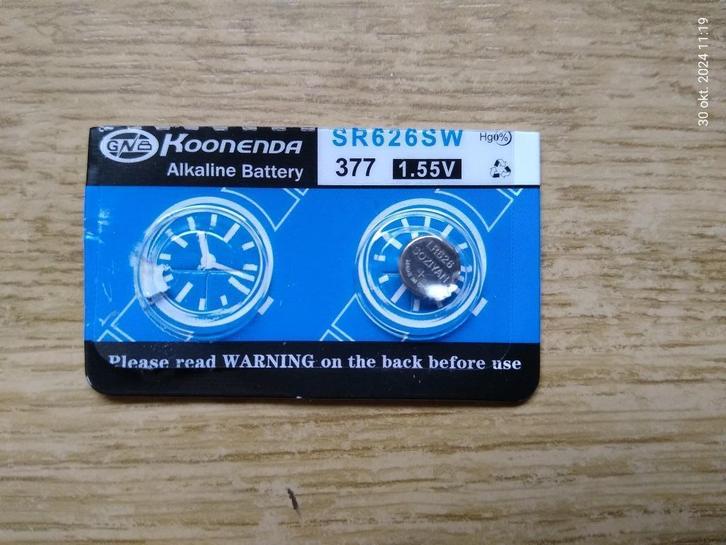 1st Knoopcel Batterij 377 SR626SW AG4 LR626, Audio, Tv en Foto, Accu's en Batterijen, Nieuw, Ophalen