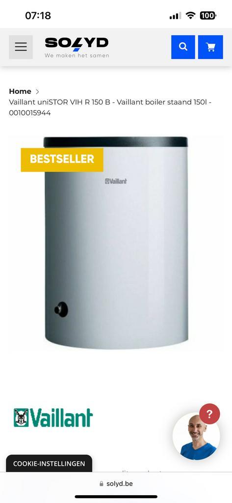 Chauffageketel, boiler + thermostaat vaillant, Doe-het-zelf en Bouw, Chauffageketels en Boilers, Zo goed als nieuw, Boiler, Aardgas
