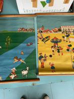 OUDE POSTER VAN GELAMINEERDE STOF VOOR KINDEREN, Verzamelen, Ophalen, Deurposter of groter, Canvas of Doek, Overige onderwerpen